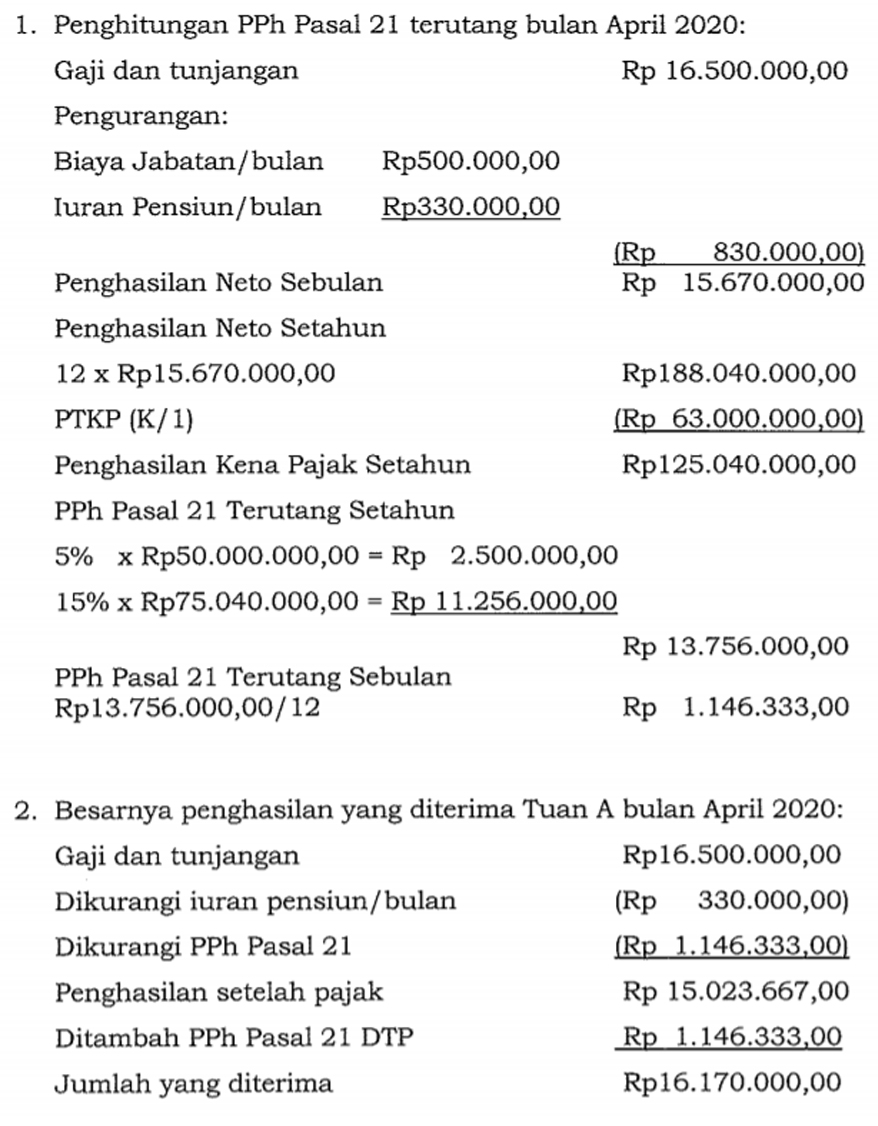 Detail Contoh Soal Penghasilan Kena Pajak Nomer 49