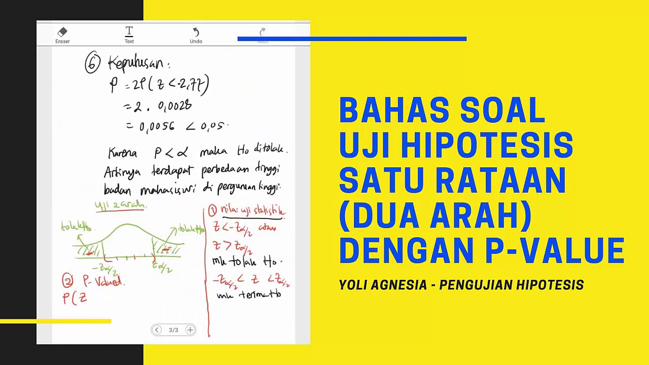 Detail Contoh Soal Pengujian Hipotesis Nomer 26