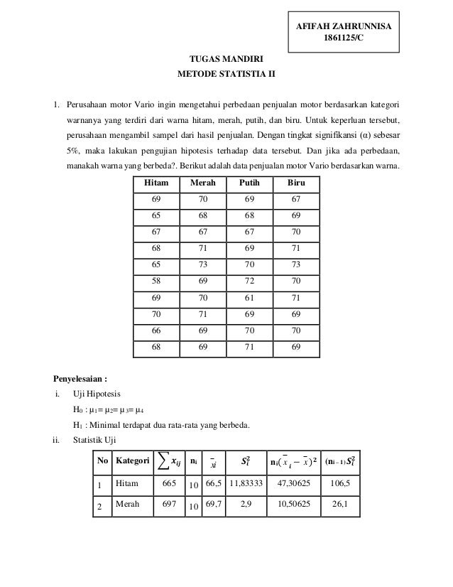 Detail Contoh Soal Pengujian Hipotesis Nomer 53