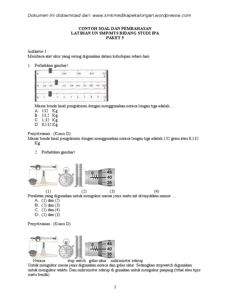 Detail Contoh Soal Pengukuran Nomer 43