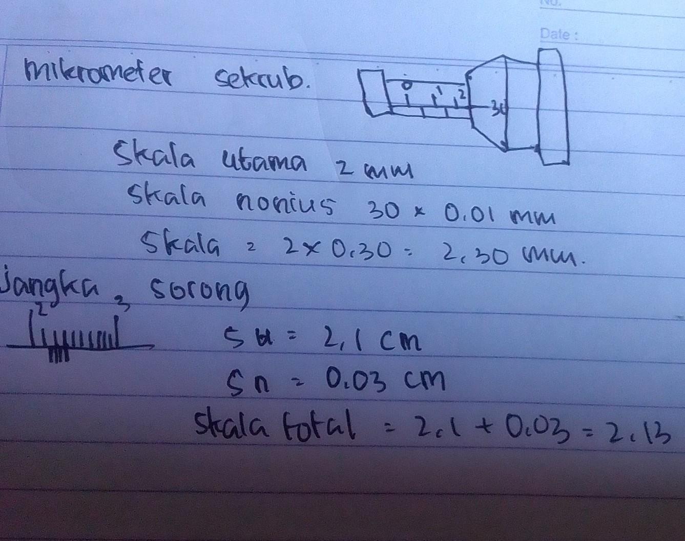 Detail Contoh Soal Pengukuran Mikrometer Sekrup Nomer 24