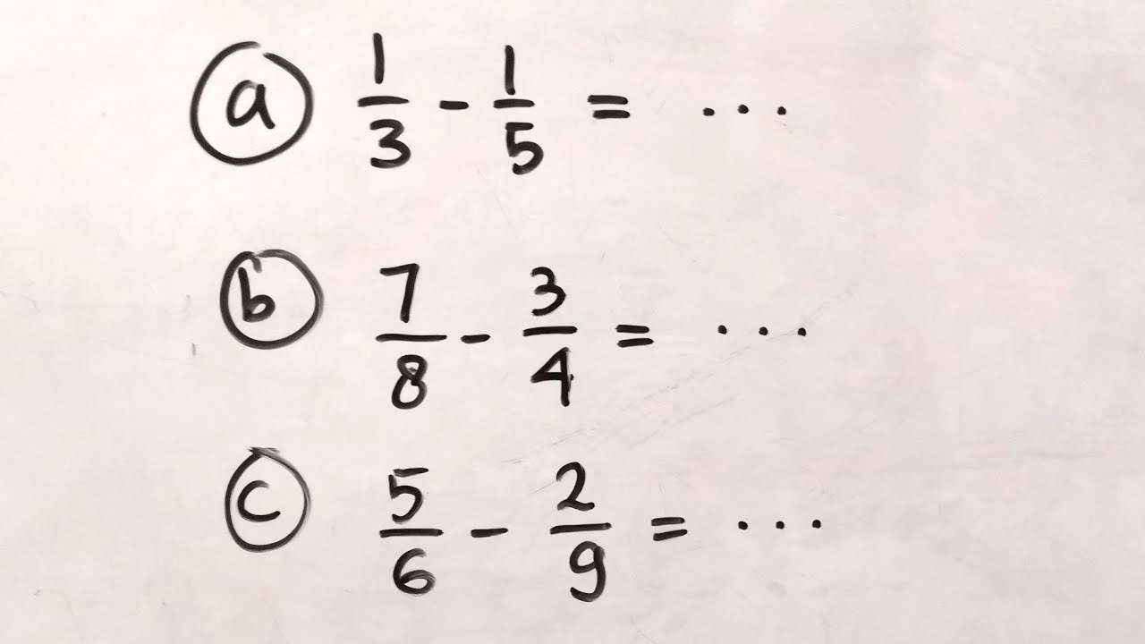 Detail Contoh Soal Pengurangan Pecahan Nomer 2