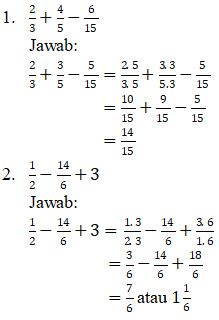 Detail Contoh Soal Pengurangan Pecahan Nomer 9
