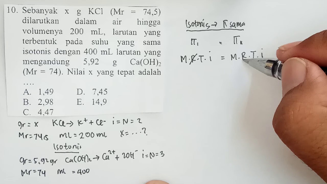 Detail Contoh Soal Penurunan Tekanan Uap Nomer 20