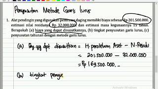 Detail Contoh Soal Penyusutan Metode Garis Lurus Nomer 19