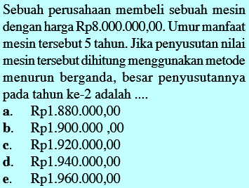 Detail Contoh Soal Penyusutan Metode Garis Lurus Nomer 38