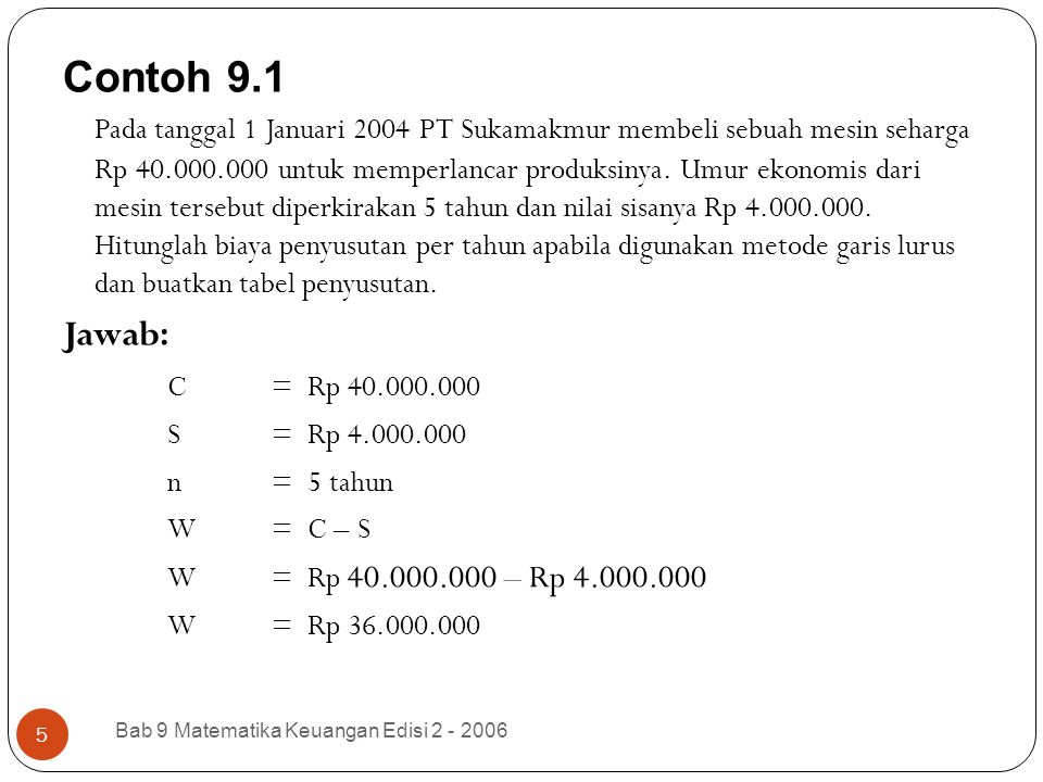 Detail Contoh Soal Penyusutan Metode Garis Lurus Nomer 47