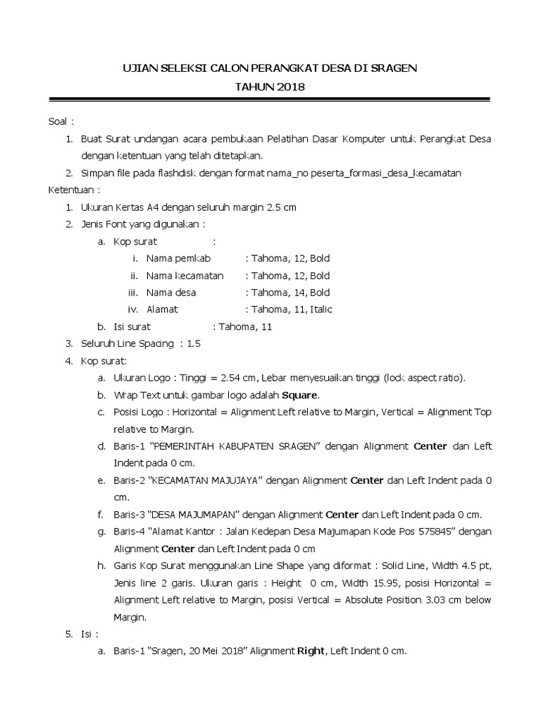 Detail Contoh Soal Perangkat Desa Nomer 21