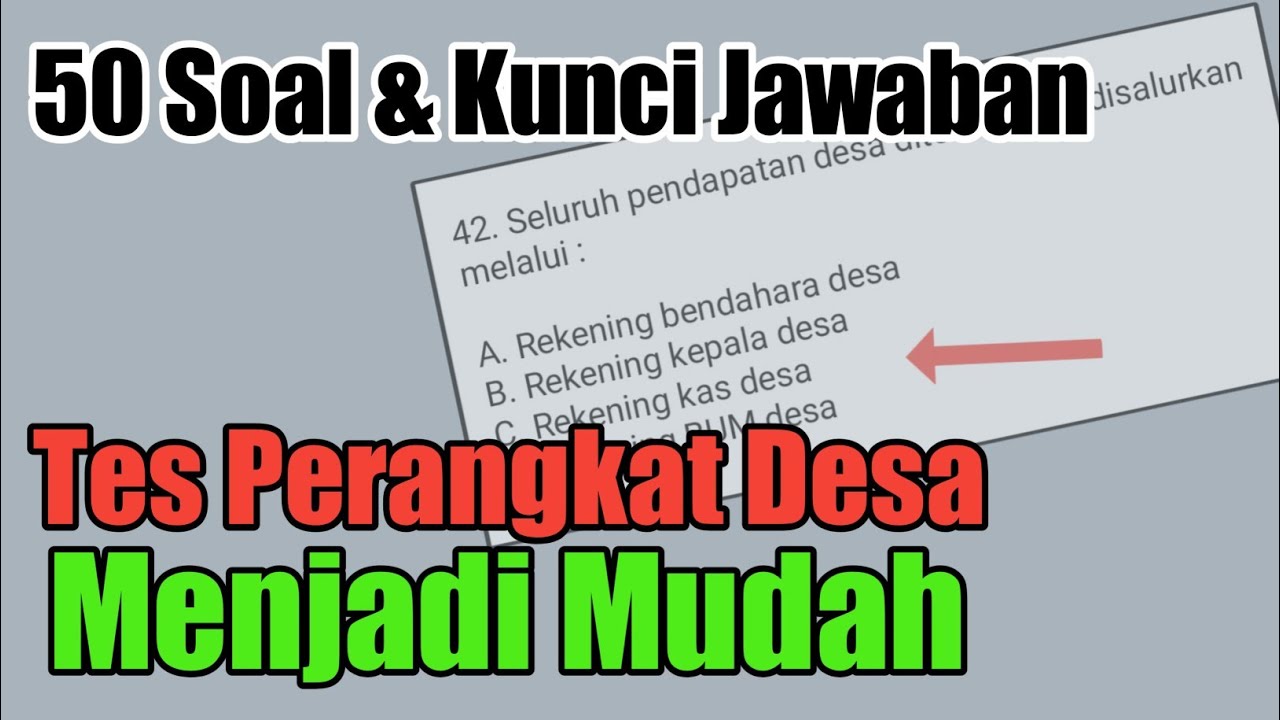 Detail Contoh Soal Perangkat Desa Nomer 42