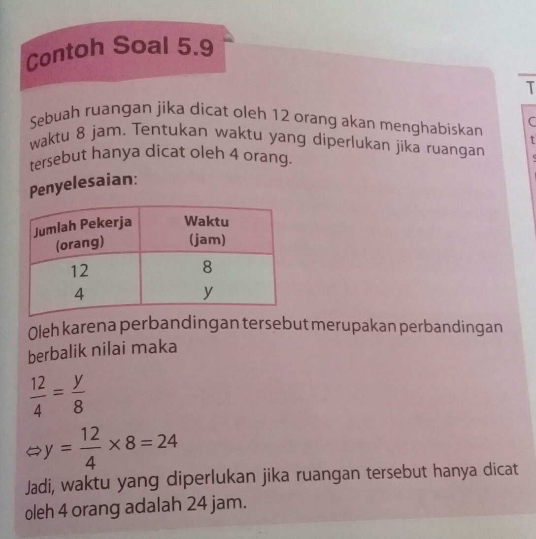 Detail Contoh Soal Perbandingan Kelas 7 Nomer 36