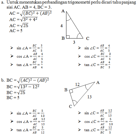 Detail Contoh Soal Perbandingan Trigonometri Nomer 2