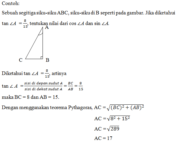 Detail Contoh Soal Perbandingan Trigonometri Nomer 15