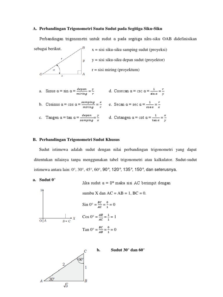 Detail Contoh Soal Perbandingan Trigonometri Sudut Istimewa Nomer 19