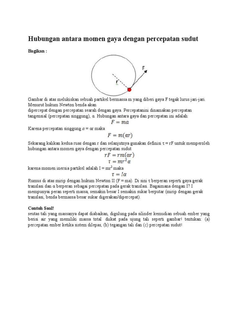 Detail Contoh Soal Percepatan Sudut Nomer 52