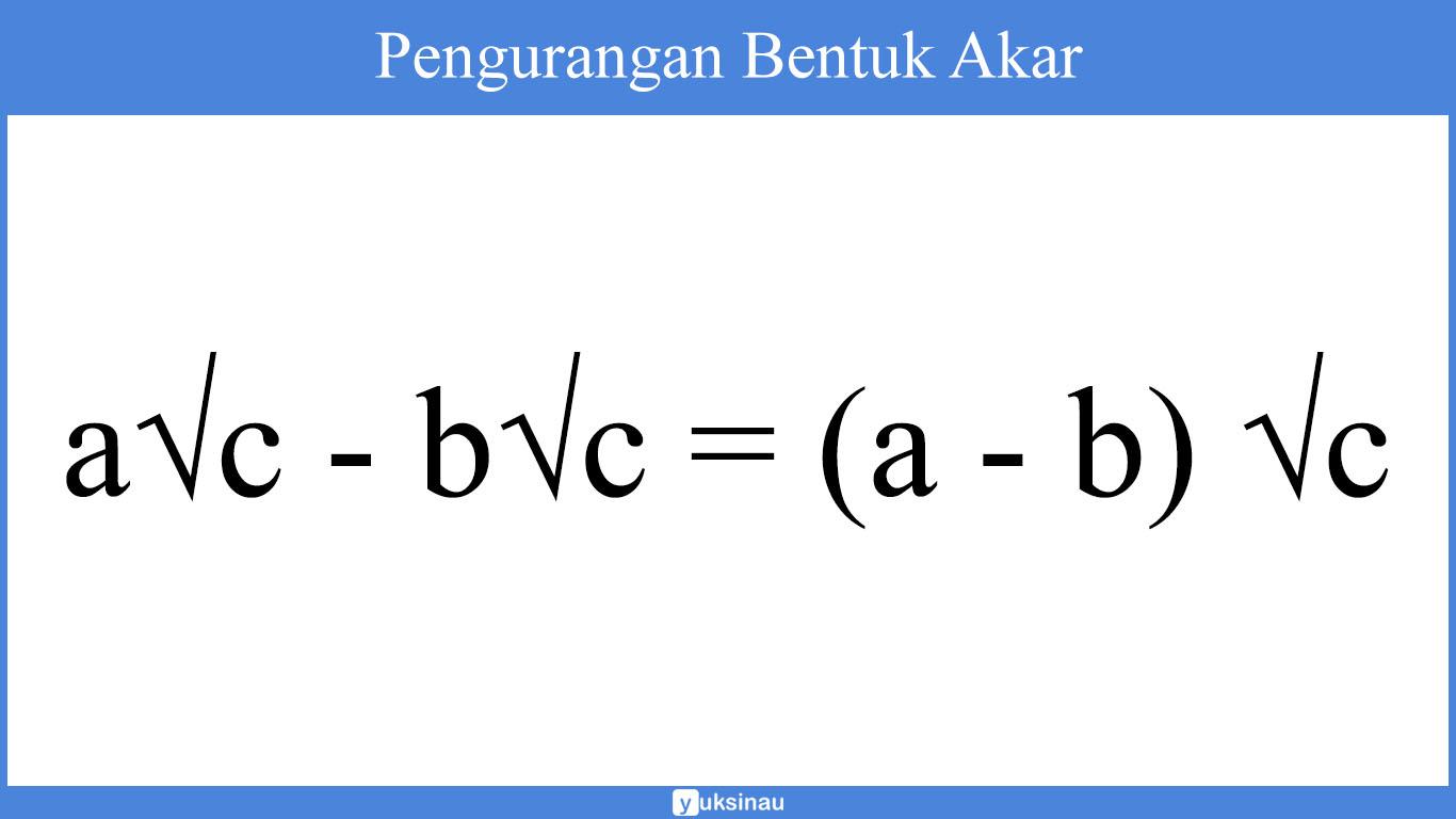 Detail Contoh Soal Perkalian Bentuk Akar Nomer 23