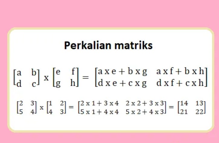 Detail Contoh Soal Perkalian Matriks Dengan Skalar Nomer 15