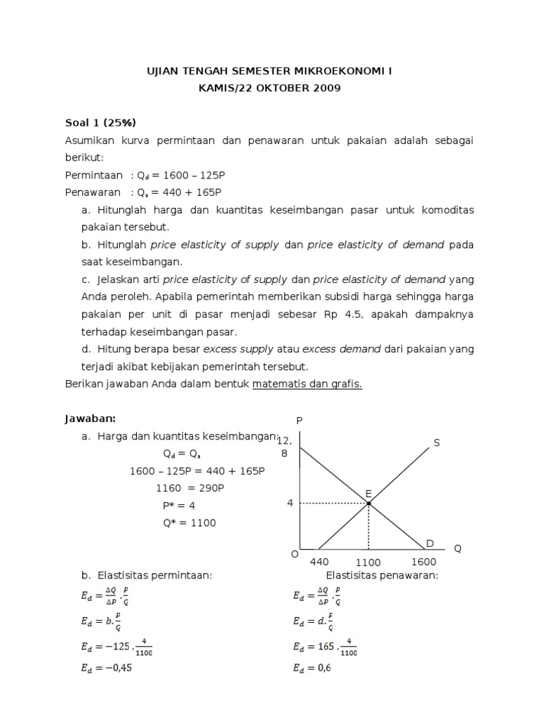 Detail Contoh Soal Permintaan Dan Penawaran Nomer 12
