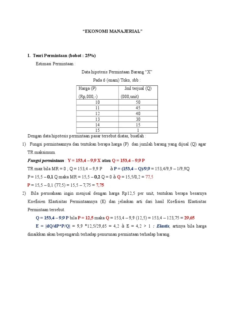 Detail Contoh Soal Permintaan Dan Penawaran Nomer 53