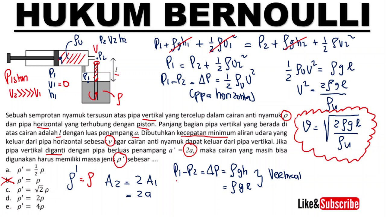 Detail Contoh Soal Persamaan Bernoulli Nomer 13