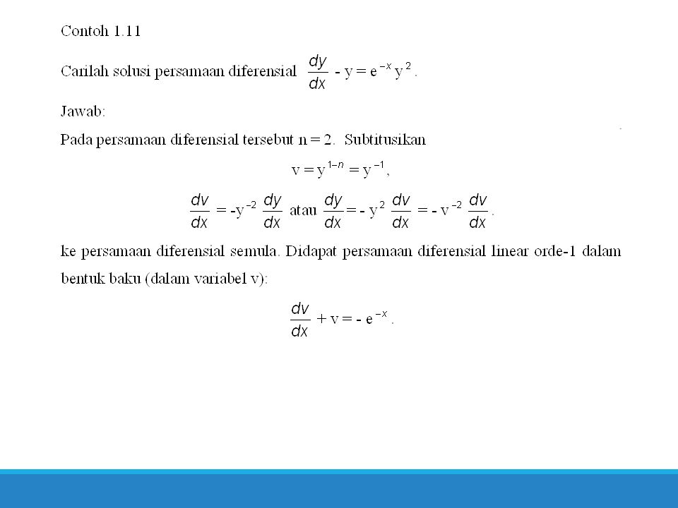 Detail Contoh Soal Persamaan Bernoulli Nomer 30