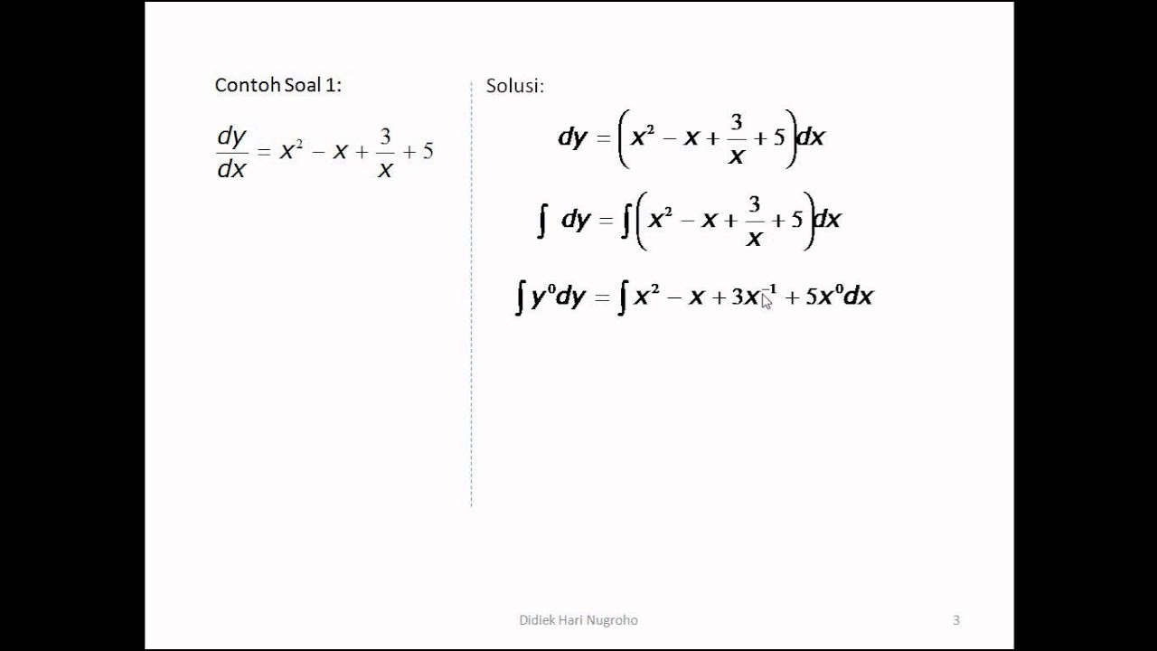 Detail Contoh Soal Persamaan Diferensial Nomer 38