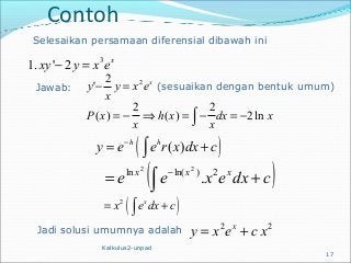 Detail Contoh Soal Persamaan Diferensial Nomer 8