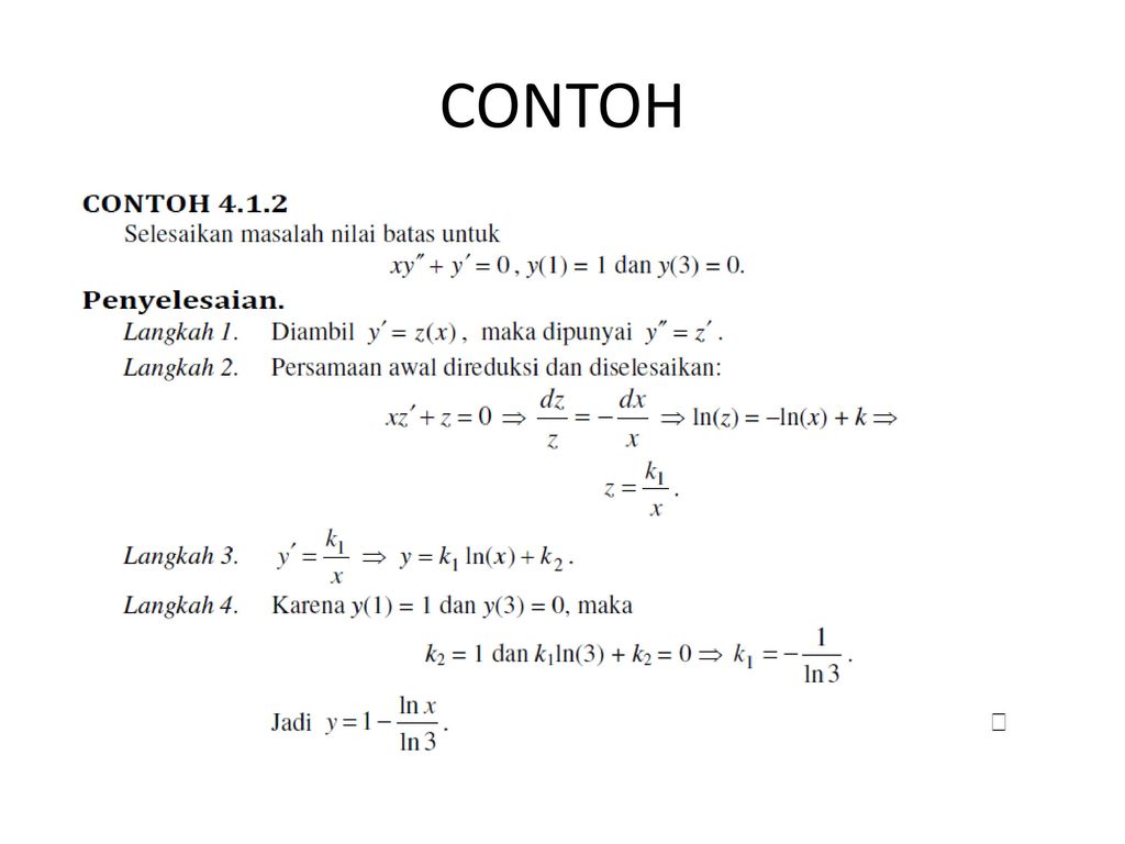 Detail Contoh Soal Persamaan Diferensial Biasa Nomer 34