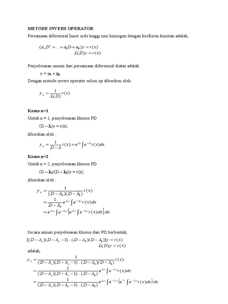 Detail Contoh Soal Persamaan Diferensial Homogen Nomer 45