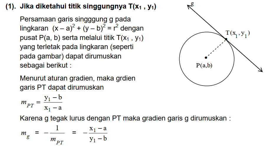 Detail Contoh Soal Persamaan Garis Singgung Lingkaran Nomer 25