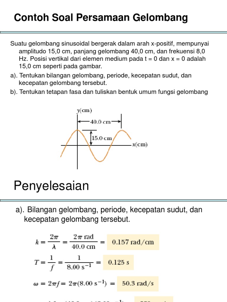 Detail Contoh Soal Persamaan Gelombang Nomer 22