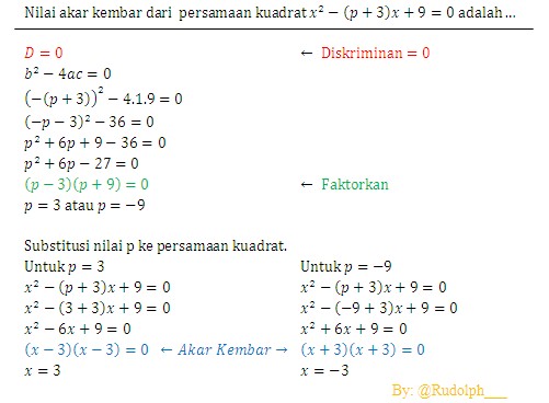 Detail Contoh Soal Persamaan Kuadrat Nomer 20