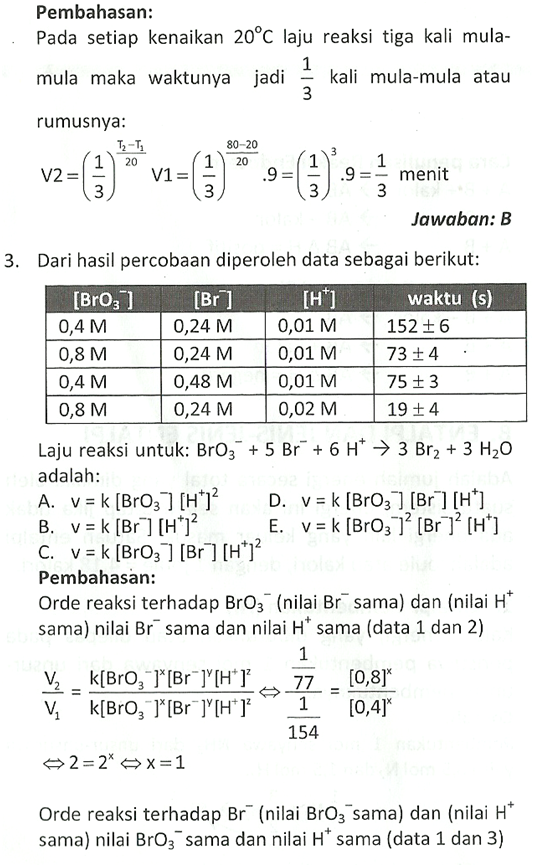 Detail Contoh Soal Persamaan Laju Reaksi Nomer 27