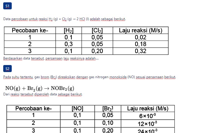 Detail Contoh Soal Persamaan Laju Reaksi Nomer 48