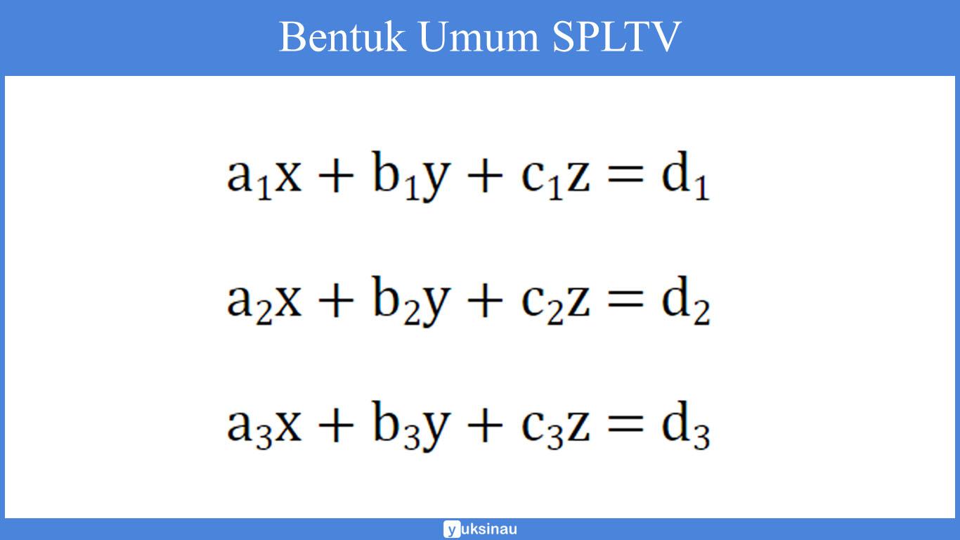 Detail Contoh Soal Persamaan Linear 3 Variabel Nomer 18