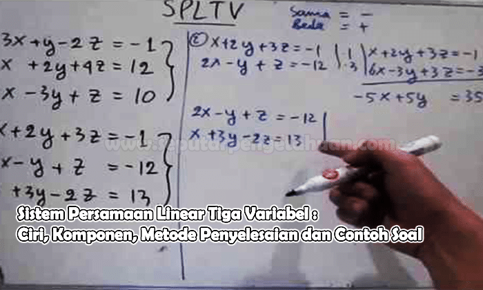 Detail Contoh Soal Persamaan Linear 3 Variabel Nomer 32