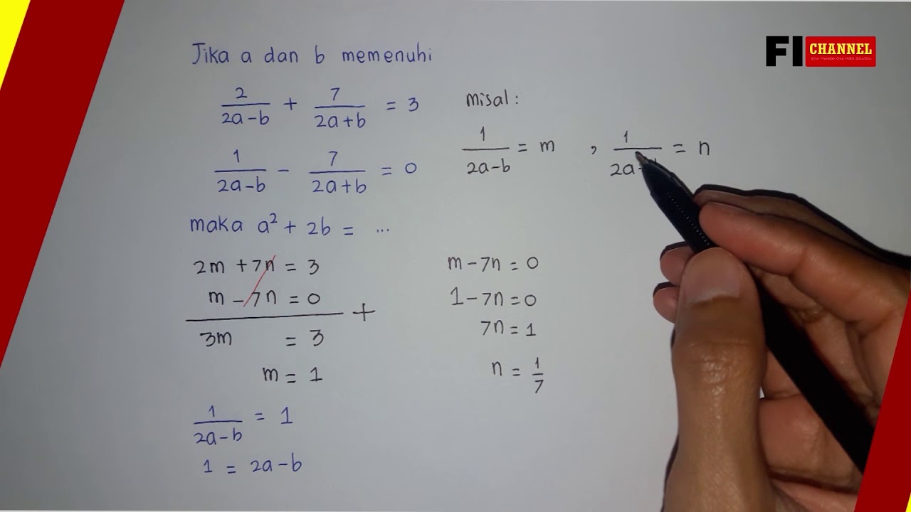 Detail Contoh Soal Persamaan Linear Nomer 33