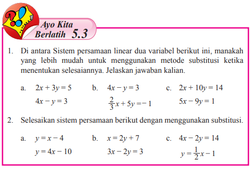 Detail Contoh Soal Persamaan Linear Dua Variabel Kelas 8 Nomer 27