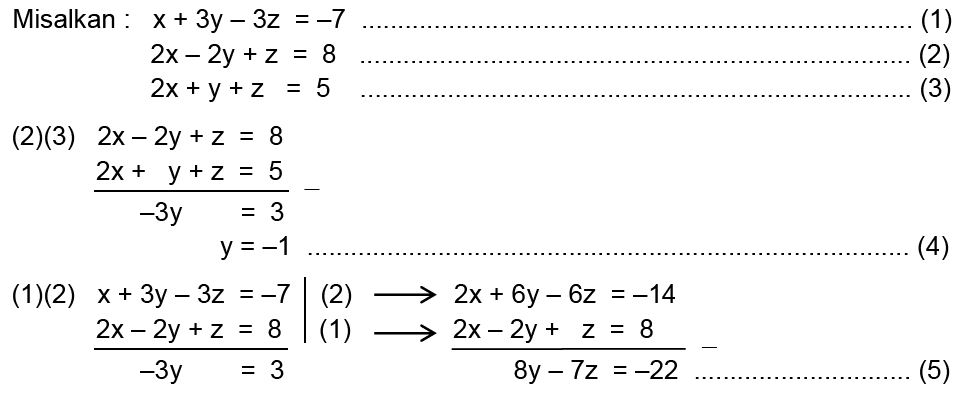 Detail Contoh Soal Persamaan Linear Tiga Variabel Nomer 17