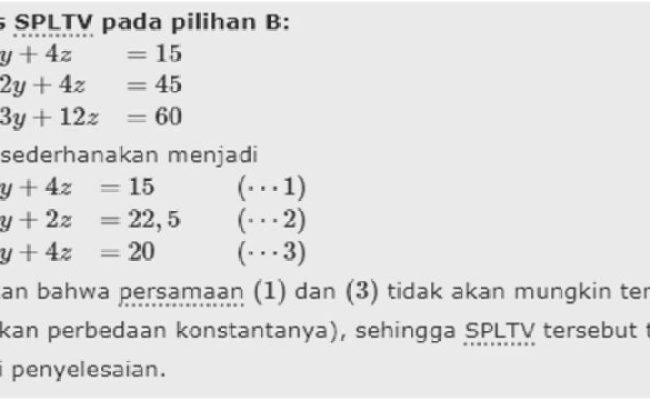 Detail Contoh Soal Persamaan Linear Tiga Variabel Nomer 47