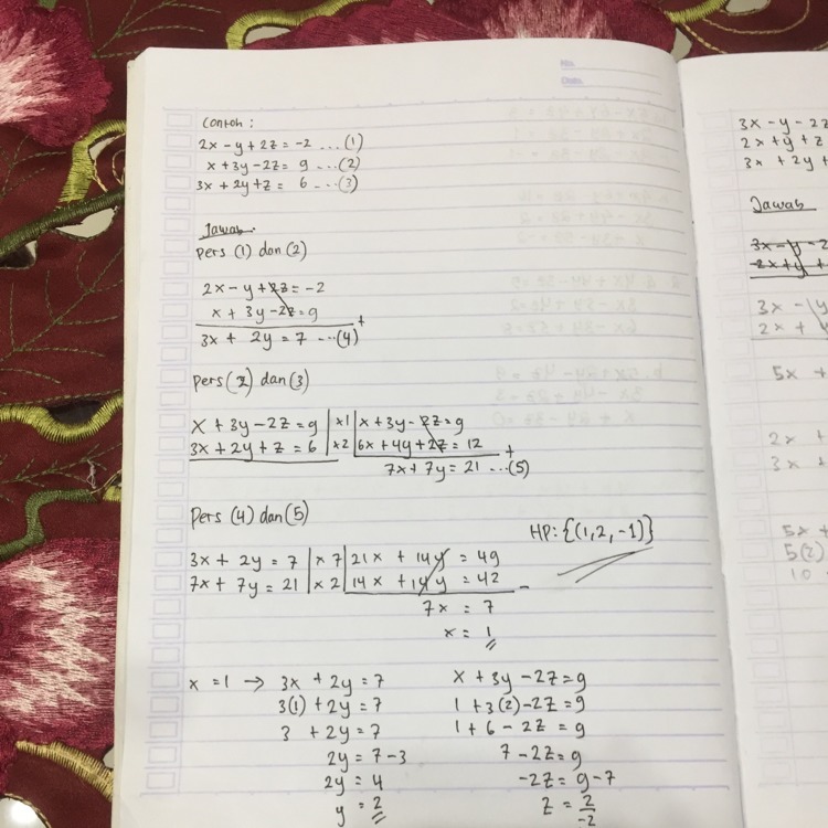 Detail Contoh Soal Persamaan Linear Tiga Variabel Nomer 50