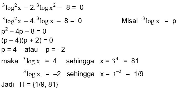 Detail Contoh Soal Persamaan Logaritma Nomer 3