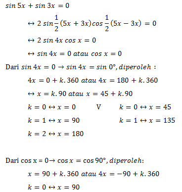 Detail Contoh Soal Persamaan Trigonometri Nomer 20