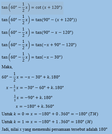 Detail Contoh Soal Persamaan Trigonometri Kelas 11 Nomer 18