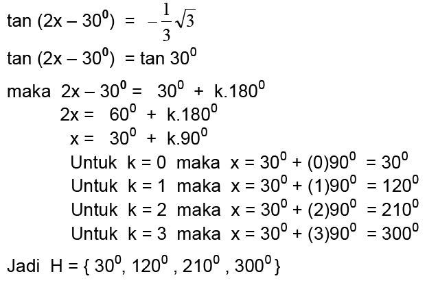 Detail Contoh Soal Persamaan Trigonometri Tangen Nomer 24