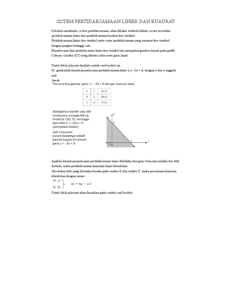 Detail Contoh Soal Pertidaksamaan Kuadrat Dua Variabel Nomer 51