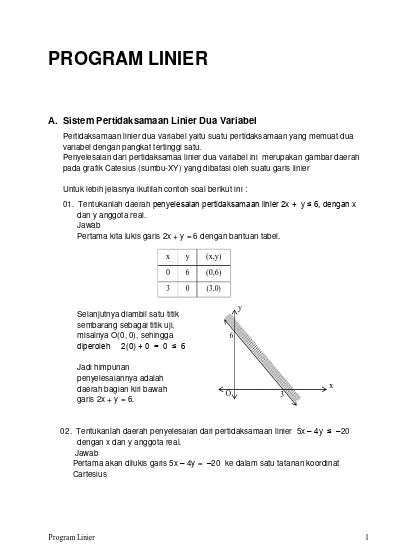 Detail Contoh Soal Pertidaksamaan Linear Dua Variabel Nomer 44