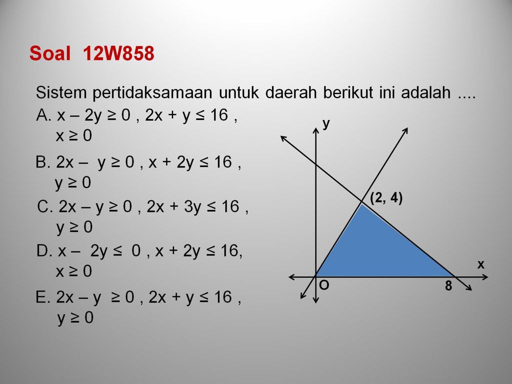 Detail Contoh Soal Pertidaksamaan Linear Dua Variabel Nomer 52