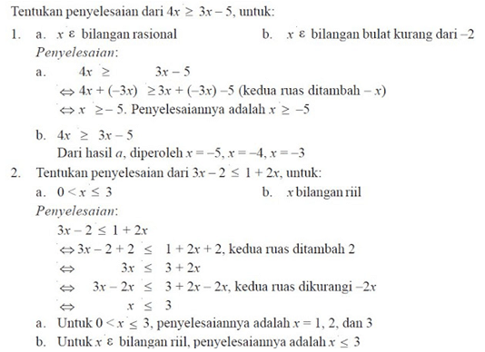 Detail Contoh Soal Pertidaksamaan Linear Satu Variabel Nomer 12