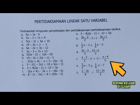 Detail Contoh Soal Pertidaksamaan Linear Satu Variabel Nomer 14
