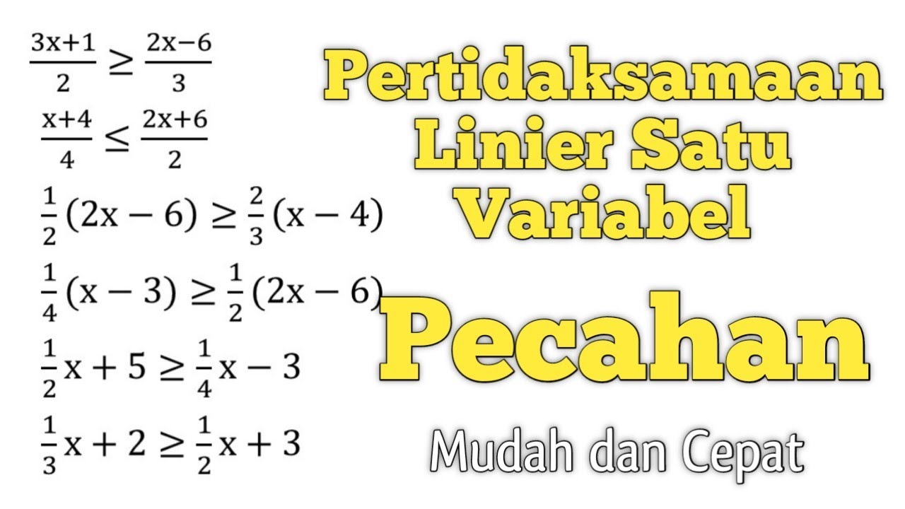 Detail Contoh Soal Pertidaksamaan Linear Satu Variabel Nomer 22